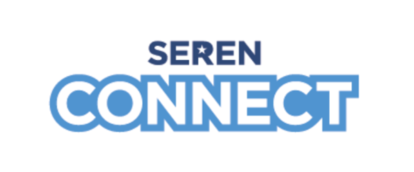 Seren Connect logo in light and dark blue