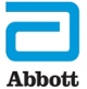 Abbott Labs Logo in black font and blue logo