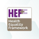 A graphic with the text ‘Health Equality Framework.’