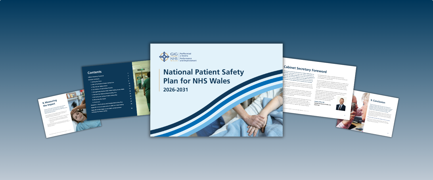A selection of pages from the National Patient Safety Plan.