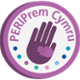 PeriPrem Logo in white and purple