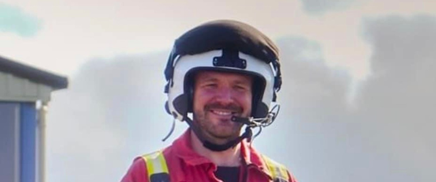Derwyn Jones in flying suit