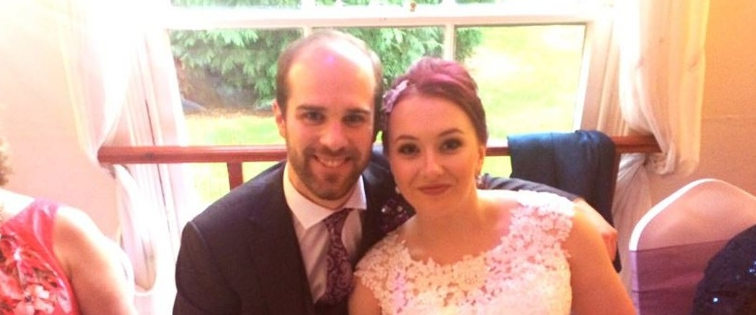 Jess and Joe Mann at their wedding