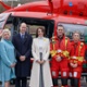 Royal Couple in front of helicopter
